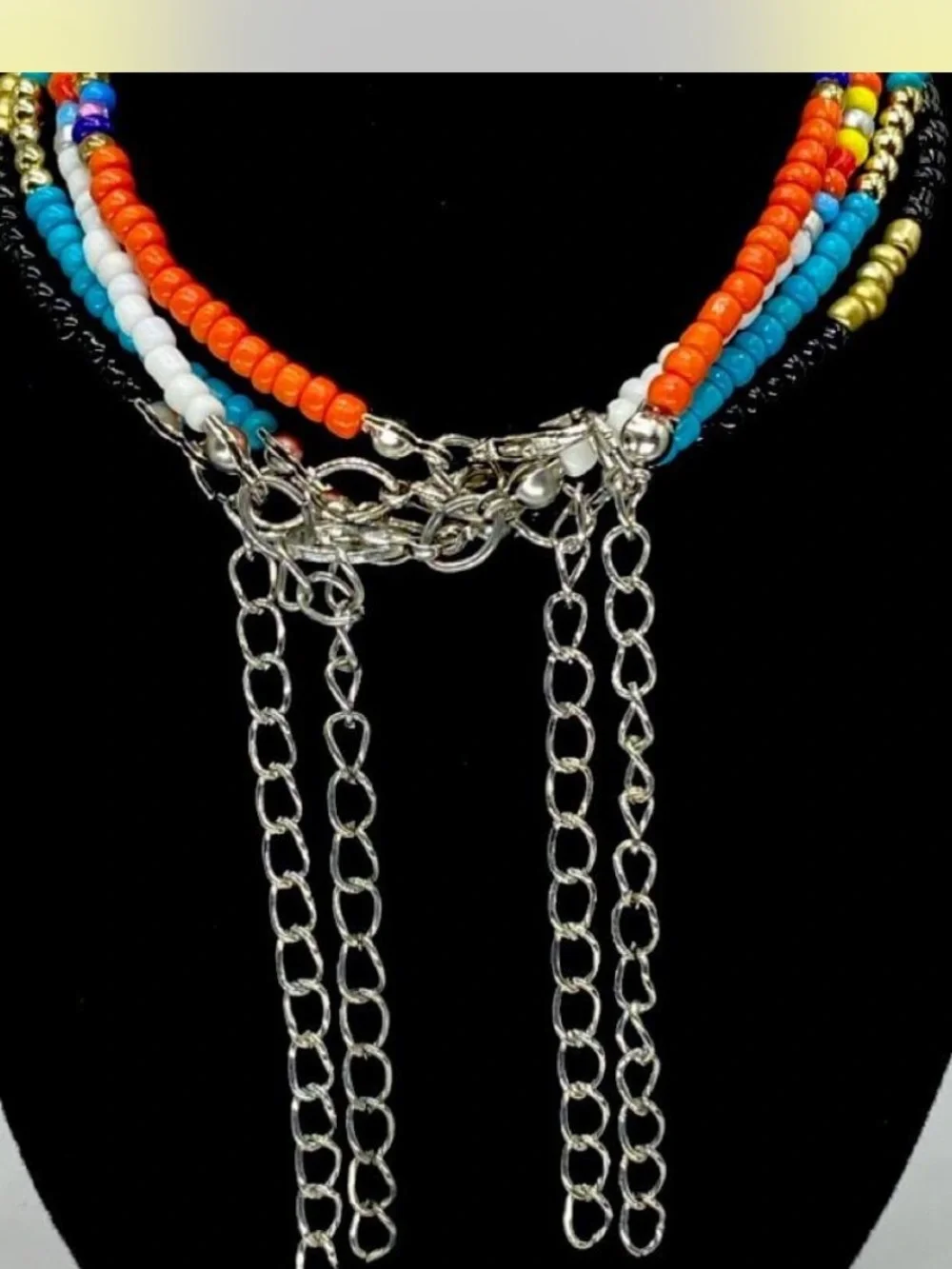 Statement *** Cannery Yellow Multi-Strand Beaded Necklace “ Bonus ! 👀 Pics ;0)